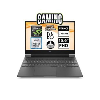 HP Victus 15-FA1019NT 7N9U7EA03 Harici GeForce RTX 4050 Intel Core i7 64 GB Ram DDR4 512 GB SSD 15.6 inç Full HD FreeDos Gaming Notebook Laptop