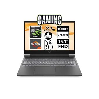 HP Victus 16-S0021NT 7Z4N0EA02 Harici GeForce RTX 4050 AMD Ryzen 7 16 GB Ram DDR5 1 TB SSD 16.1 inç Full HD FreeDos Gaming Notebook Laptop