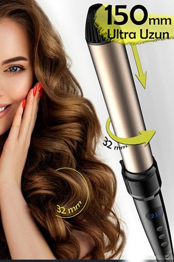 Hairens HRS 960 32 mm Seramik İyonlu Wag Saç Maşası