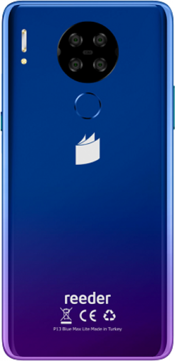 Reeder P13 Blue Max Lite 16 Gb Hafıza 2 Gb Ram 6.2 İnç 13 MP Ips Lcd Ekran Android Akıllı Cep Telefonu Mavi