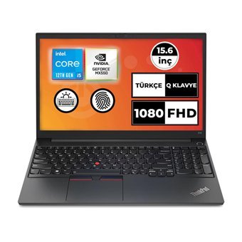 Lenovo ThinkPad E15 Gen 4 21E70066TX014 Harici GeForce MX 550 Intel Core i5 24 GB Ram DDR4 512 GB SSD 15.6 inç Full HD Windows 11 Pro Laptop