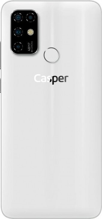 Casper Via F20 128 Gb Hafıza 4 Gb Ram 6.55 İnç 48 MP Ips Lcd Ekran Android Akıllı Cep Telefonu Beyaz