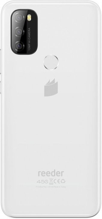 Reeder P13 128 Gb Hafıza 4 Gb Ram 6.5 İnç 13 MP Ips Lcd Ekran Android Akıllı Cep Telefonu Beyaz