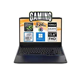 Lenovo IdeaPad Gaming 3 82K101FQTX13 Harici GeForce RTX 3050 Ti Intel Core i5 32 GB Ram DDR4 512 GB SSD 15.6 inç Full HD Windows 11 Pro Gaming Notebook Laptop