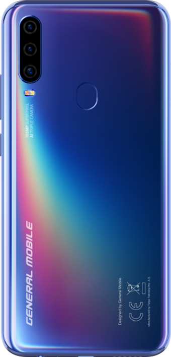 General Mobile Gm 20 Pro G501 128 Gb Hafıza 6 Gb Ram 6.3 İnç 48 MP Ips Lcd Ekran Android Akıllı Cep Telefonu Mavi