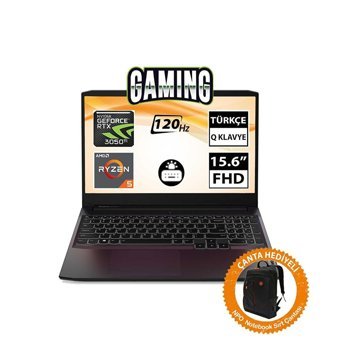 Lenovo IdeaPad Gaming 3 82K2023TTX08 GeForce RTX 3050 Ti AMD Ryzen 5 64 GB Ram DDR4 512 GB SSD 15.6 inç Full HD FreeDos Gaming Notebook Laptop