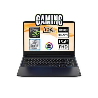 Lenovo IdeaPad Gaming 3 82K101FQTX04 Harici GeForce RTX 3050 Ti Intel Core i5 8 GB Ram DDR4 512 GB SSD 15.6 inç Full HD FreeDos Gaming Notebook Laptop
