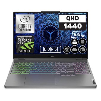 Lenovo Legion 5 82RB00DBTX10 Harici GeForce RTX 3070 Ti Intel Core i7 64 GB Ram DDR5 1 TB SSD 15.6 inç WQHD Windows 11 Home Gaming Notebook Laptop