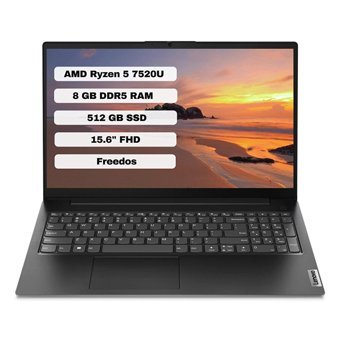 Lenovo V15 G4 AMN 82YU00QKTX Dahili AMD Radeon 610M AMD Ryzen 5 8 GB Ram LPDDR5 512 GB SSD 15.6 inç Full HD FreeDos Laptop