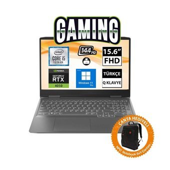Lenovo LOQ 82XV00G6TX12 Harici GeForce RTX 4050 Intel Core i5 16 GB Ram DDR5 512 GB SSD 15.6 inç Full HD Windows 11 Pro Gaming Notebook Laptop