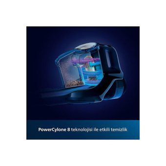 Philips XC7040/01 Hepa Filtreli 1000 W Şarjlı Dikey Süpürge Mavi
