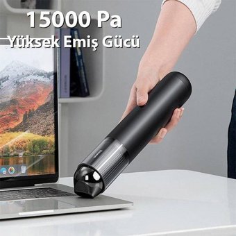 Baseus Hepa Filtreli 125 W Şarjlı Dikey Süpürge Siyah