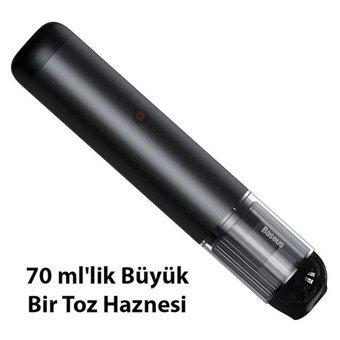 Baseus Hepa Filtreli 125 W Şarjlı Dikey Süpürge Siyah