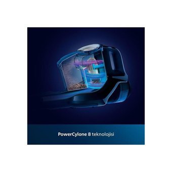 Philips XC7040/01 Hepa Filtreli 1000 W Şarjlı Dikey Süpürge Siyah