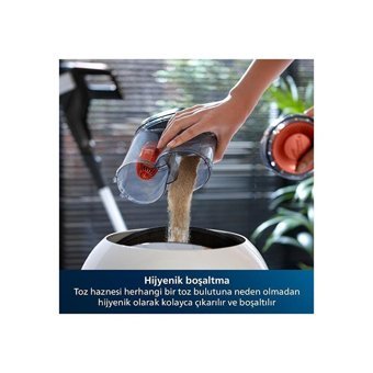 Philips XC7040/01 Hepa Filtreli 1000 W Şarjlı Dikey Süpürge Siyah