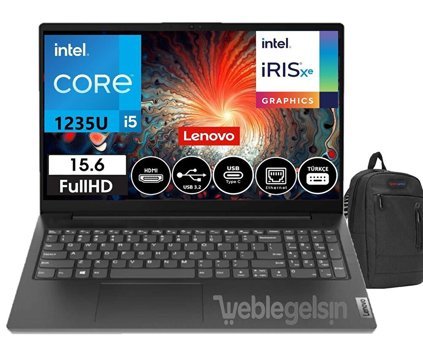 Lenovo V15 G3 IAP 882TT00C7TX34 Dahili Intel Iris Xe Graphics Intel Core i5 8 GB Ram DDR4 512 GB SSD 15.6 inç Full HD Windows 11 Pro Laptop