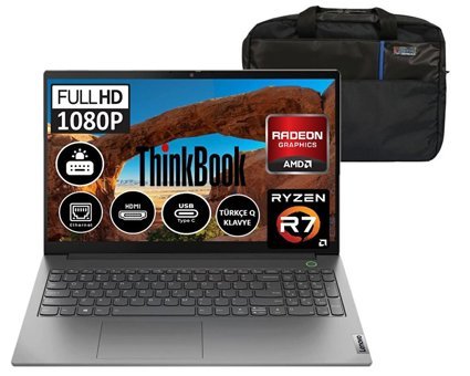 Lenovo ThinkBook 15 G3 21A40037TX13 Dahili AMD Radeon Graphics AMD Ryzen 7 40 GB Ram DDR4 1 TB SSD 15.6 inç Full HD FreeDos Laptop
