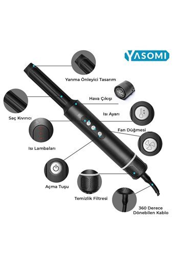 Yasomi S1 Pro 30 mm Titanyum İyonlu Saç Maşası