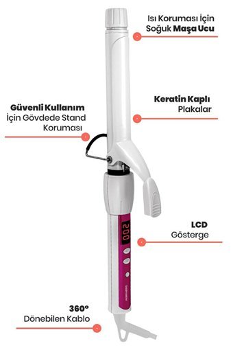 Goldmaster Master Diamond 25 mm Keratin Seramik İyonlu Saç Maşası