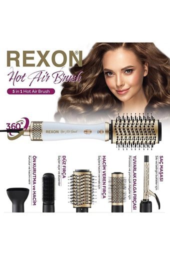 Rexon 5in1 Hot Air Brush 33 mm Seramik Saç Maşası