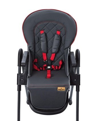 Baby Care BC-515 Multiflex Plastik Emniyet Kemeri 15 kg Kapasiteli Tekerlekli Tepsili Katlanır Portatif Mama Sandalyesi Siyah