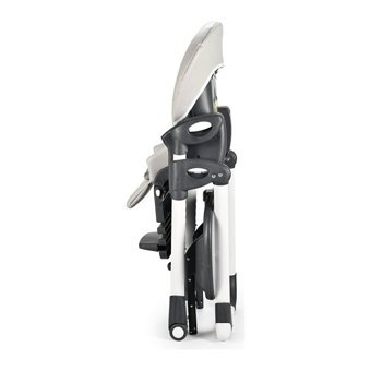Duux Alkon Metal Emniyet Kemeri 15 kg Kapasiteli Tekerlekli Tepsili Katlanır Portatif Mama Sandalyesi Siyah