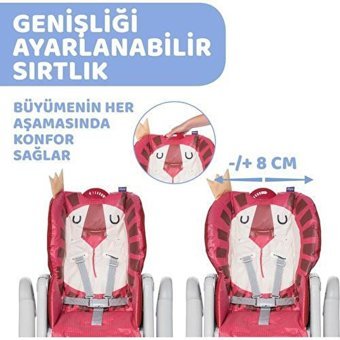 Chicco Polly 2 Start Plastik Emniyet Kemeri 15 kg Kapasiteli Tekerlekli Tepsili Katlanır Mama Sandalyesi Kırmızı