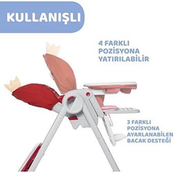 Chicco Polly 2 Start Plastik Emniyet Kemeri 15 kg Kapasiteli Tekerlekli Tepsili Katlanır Mama Sandalyesi Kırmızı