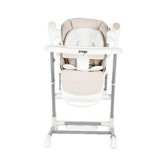Prego 4023 Trio Plastik Emniyet Kemeri 15 kg Kapasiteli Tepsili Katlanır Mama Sandalyesi Bej