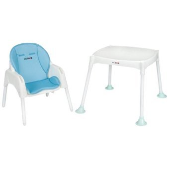 Babydoor Sugar Plastik Emniyet Kemeri 18 kg Kapasiteli Tepsili Mama Sandalyesi Turkuaz