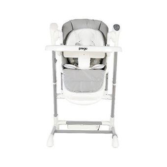 Prego 4023 Trio Plastik Emniyet Kemeri 15 kg Kapasiteli Tepsili Katlanır Mama Sandalyesi Gri
