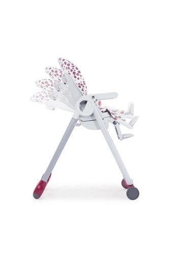 Chicco New Polly Progress Metal Emniyet Kemeri Tekerlekli Tepsili Katlanır Mama Sandalyesi Kırmızı