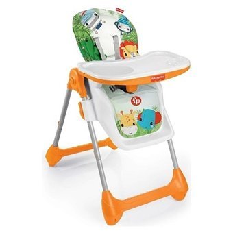 Fisher Price Metal Emniyet Kemeri 15 kg Kapasiteli Tepsili Katlanır Mama Sandalyesi Beyaz