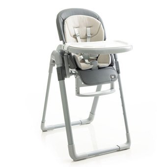 Baby Plus Master Cook Metal Emniyet Kemeri Tepsili Katlanır Mama Sandalyesi Gri
