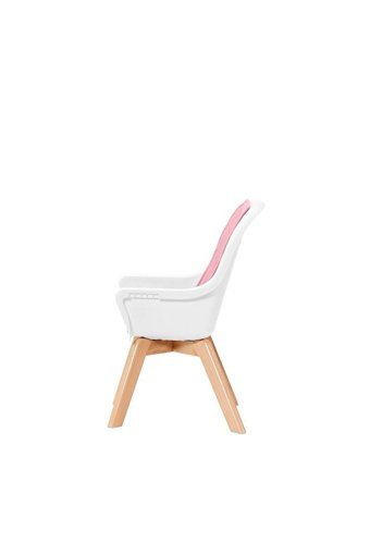 Kinderkraft Tixi Polyester Emniyet Kemeri 9 kg Kapasiteli Tepsili Portatif Mama Sandalyesi Beyaz-Pembe
