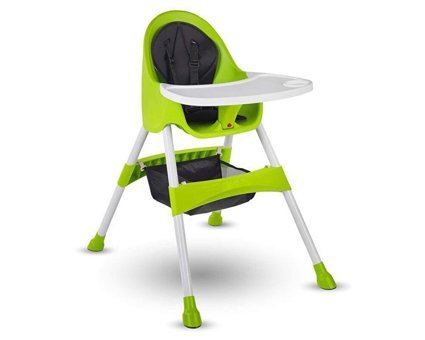 Baby Hope BH-7001 Royal Plastik Emniyet Kemeri 20 kg Kapasiteli Tepsili Portatif Mama Sandalyesi Yeşil