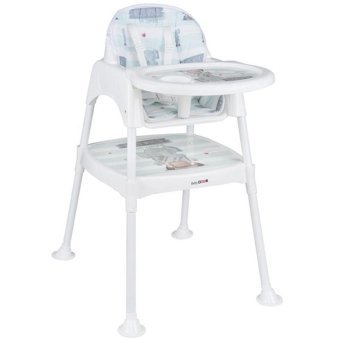 Babydoor Plastik Emniyet Kemeri 18 kg Kapasiteli Tepsili Mama Sandalyesi Mavi
