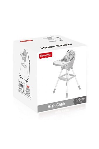 Fisher Price Metal Emniyet Kemeri Tepsili Mama Sandalyesi Krem