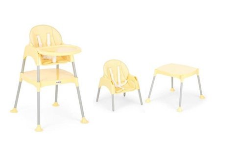 Babydoor Breeze Plastik Emniyet Kemeri 18 kg Kapasiteli Tepsili Mama Sandalyesi Sarı