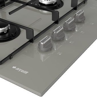 Arçelik OCD D 651-1 EKG Gri Cam 4 Gözlü Gazlı Ankastre Ocak