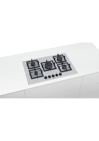 Siemens EP7A2QB20 Beyaz Cam 5 Gözlü Wok Gözlü Gazlı Ankastre Ocak