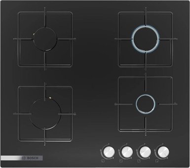Bosch PNP6C6O12O Siyah Cam 4 Gözlü Gazlı Ankastre Ocak
