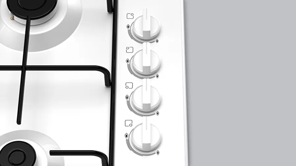 Bosch PBP0C2B820 Emaye 4 Gözlü Gazlı Solo Beyaz Ocak