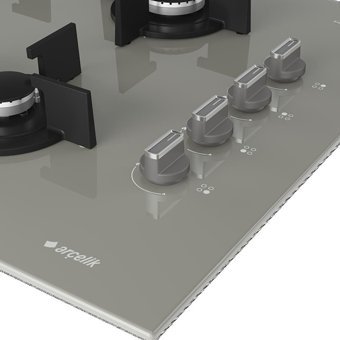 Arçelik OCD T 651 DWG(OCD Inox Cam 4 Gözlü Wok Gözlü Gazlı Ankastre Ocak