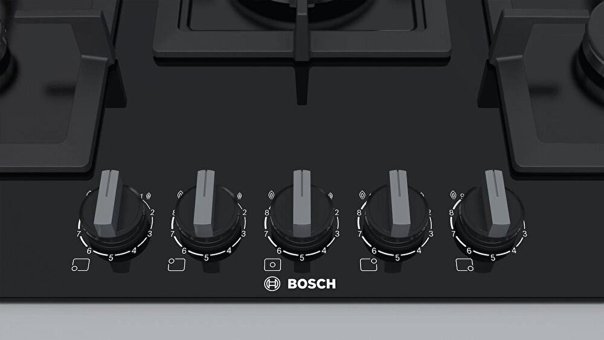 Bosch PPQ7A6B20 Siyah Cam 5 Gözlü Wok Gözlü Doğalgazlı Ankastre Ocak