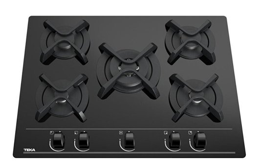 Teka GBC 75030 KBN Siyah Cam 5 Gözlü Wok Gözlü Gazlı Ankastre Ocak