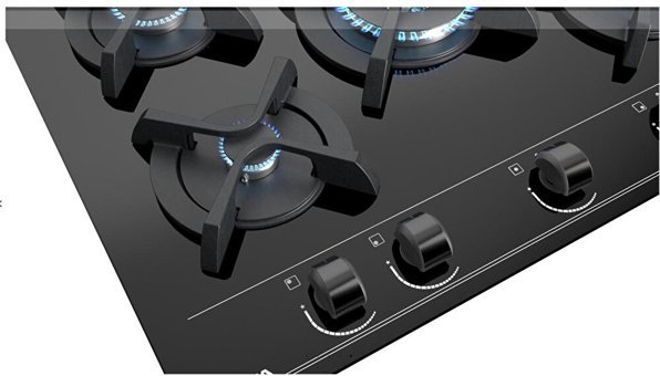 Teka GBC 75030 KBN Siyah Cam 5 Gözlü Wok Gözlü Gazlı Ankastre Ocak