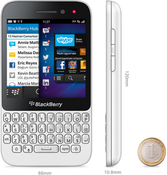 Blackberry Q5 8 Gb Hafıza 2 Gb Ram 3.1 İnç 5 MP Ips Lcd Ekran Blackberry Os Tuşlu Cep Telefonu Beyaz