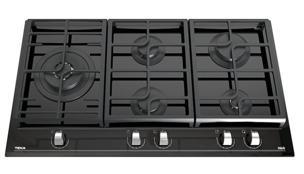 Teka GZC 95320 XBC BK Siyah Cam 5 Gözlü Wok Gözlü Doğalgazlı Ankastre Ocak