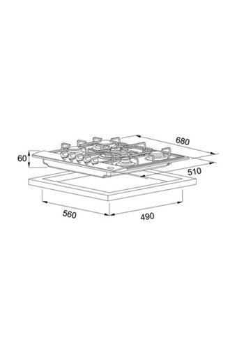 Franke FHNL 705 4g Tc Xs Çelik 5 Gözlü Wok Gözlü Gazlı Ankastre Inox Ocak